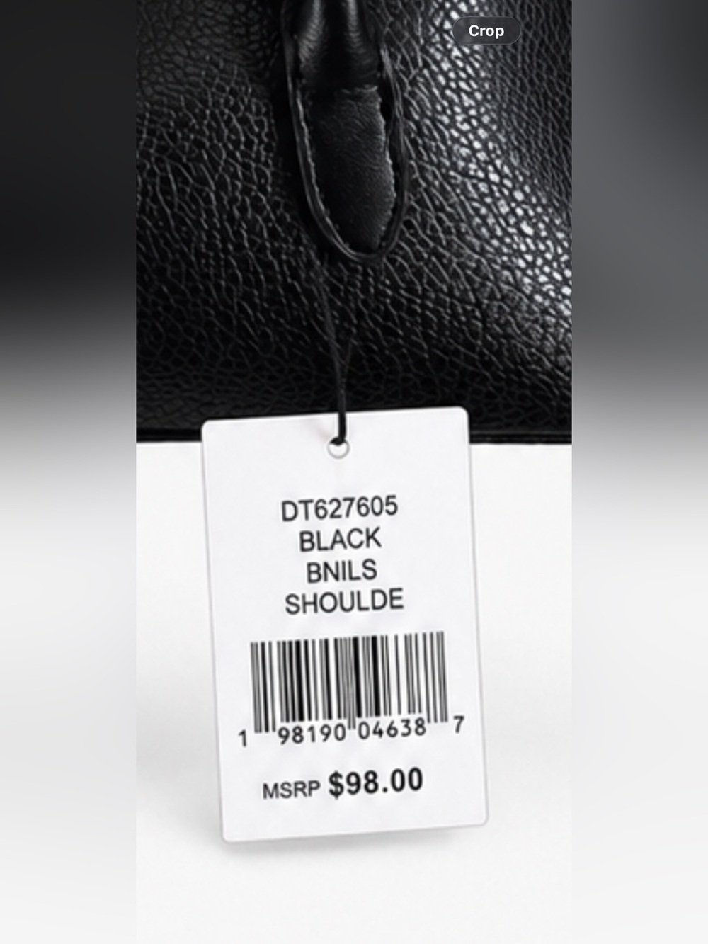 Steve Madden Black Shoulder Bag BNWT w/ Original Charm - Picture 13 of 15